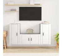 Ensemble de Meubles TV 3 pcs, Armoires de Télévision Murales, Meubles Télé Salon Salle de Séjour, Moderne, Blanc Bois d'Ingénierie 3188526