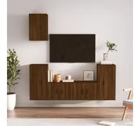 Vidaxl Ensemble De Meubles Tv 5 Pcs Chêne Marron Bois D'ingénierie Marron