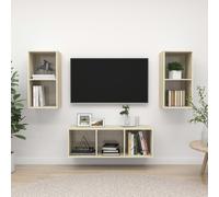 Ensemble de Meubles TV Armoires 3 pcs Chêne Sonoma Bois d'Ingénierie vidaXL