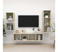 Ensemble de Meubles TV Armoires 4 pcs Chêne Sonoma Bois d'Ingénierie vidaXL