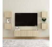 Ensemble de meubles TV 6 pcs Chêne sonoma Bois d'ingénierie3078978
