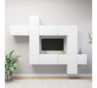 Ensemble de Meubles TV 10 pcs, Ensemble d'Armoires de Télévision avec Rangement, Meubles Télé de Salon, Gris Béton Bois d'Ingénierie 3079157
