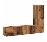 vidaXL Ensemble de meubles TV Armoires salon 3 pcs Gris béton Bois d'ingénierie