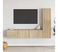 Vidaxl Ensemble De Meubles Tv 3 Pcs Chêne Sonoma Bois D'ingénierie Multicolore
