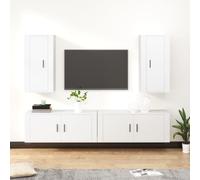 Ensemble de Meubles TV Armoires Salon 4 pcs Blanc Bois d'Ingénierie vidaXL