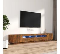Ensemble de Meubles TV et Lumières LED 3 pcs Sonoma Gris Divertissement vidaXL