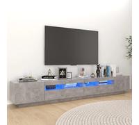 Ensemble de Meubles TV et Lumières LED 3 pcs Sonoma Gris Divertissement vidaXL