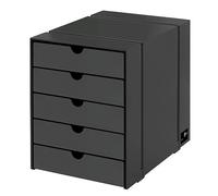 Ensemble de meubles USM Haller Inos K1 C4 à 5 compartiments fermés, idéal pour le bureau à domicile (livraison rapide) gris anthracite - USM HALLER QS K1