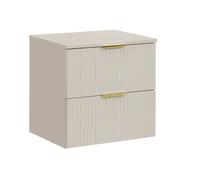 Ensemble de meubles - VIVALDI - Adel Kashmir - 60 cm - Meuble sous lavabo - Plan de travail beige