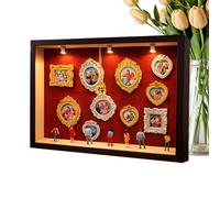 Ensemble de micro-boîtes d'exposition - Petite vitrine intérieure, pièce d'histoire visuelle encadrée, système d'affichage esthétique de décoration d'intérieur | Sur une structure d'art mural montée