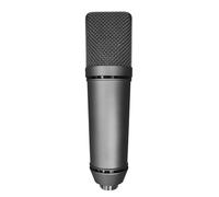 Ensemble de microphone à condensateur d'enregistrement en direct à grand diaphragme de 25 mm pour karaok avec support antichoc pour microphone, noir