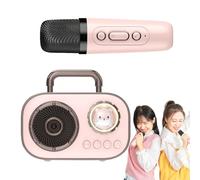 Ensemble de microphone et haut-parleur, machine de karaoké avec microphones,Haut-parleur portable avec microphone - Fournitures audio de connexion à double microphone longue durée de vie de la