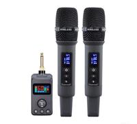 Ensemble de microphone sans fil pour DSP anti-retour pour karaoké sans fil | Pour puce DSP, supprime les retour, son clair, idéal pour le karaoké pour les sessions, les performances sur scène à la