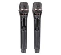 Ensemble de Microphones Dynamiques sans Fil, 2 Pièces, pour Chant karaoké et Conférences, avec Récepteur Portable