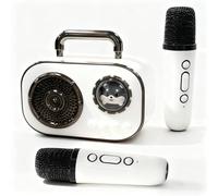 Ensemble de Microphones karaoké avec 2 Microphones Bluetooth Cadeau pour Enfants âgés de 3 à 12 Ans Enceinte karaoké Portable pour garçons âgés de 3 à 12 Ans Microphone sans Fil pour Enfants Chantant