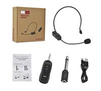 Ensemble De Microphones Lavalier Sans Fil Montés Sur La Tête,Transmetteur Avec Récepteur Pour Amplificateur,Haut-Parleur Vocal,Guide Touristique D'Enseignement,2.4G.1 To 1.