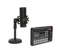 ensemble de microphones pour les vies, réglage du microphone cravate à condensateur cardioïde Micros à revers professionnels pour l'enregistrement vidéo Interview Vlog Youtube