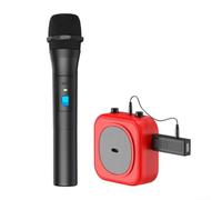 Ensemble de microphones sans fil VHF pour karaoké, discours, fêtes, spectacles en direct avec récepteur USB et câble adaptateur audio de 3,5 mm (1 micro)
