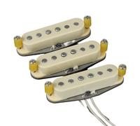 Ensemble de micros à simple bobinage Alnico 5 bobinés à la main Blues & Rock Tone Vintage ST SSS for guitare électrique(Cream Set)