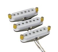 Ensemble de micros à simple bobinage Alnico 5 bobinés à la main Blues & Rock Tone Vintage ST SSS for guitare électrique(White Set)