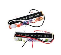 Ensemble de micros de guitare basse à 5 cordes pour basse avec Alnico 5 aimants en pot de cire sans bruit vibrant avec couvercles en marbre Remplacement de guitare à faible bruit à haut rendement