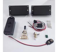 Ensemble de micros Humbucker actifs compatibles avec le style EMG 81 85, noir mat, kit de câblage 25K, pour Fender Strat HH et la plupart des guitares électriques HH, son haut rendement pour Rock