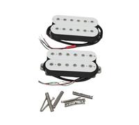 Ensemble De Micros Pour Manche Et Pont De Guitare Électrique 2 Pièces Alnico 5 Hue Coil Bk/White Micros Électriques Professionnels Pour Guitare(Wh 7K and 14K)