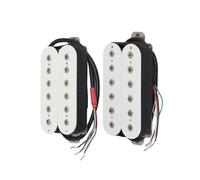 Ensemble De Micros Pour Manche Et Pont De Guitare Électrique 2 Pièces Alnico 5 Hue Coil Bk/White Micros Électriques Professionnels Pour Guitare(Wh 7K and 8K)