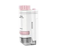 Ensemble de microscope d ' apprentissage grossissement de 80 à 200 avec diapositives préparées, jouet ABS portable pour la pratique scientifique en classe Microscope portable diapositives préparées