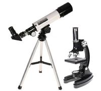 Ensemble de microscope et téléscope Byomic pour débutants dans une mallette