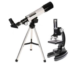 Ensemble de microscope et téléscope Byomic pour débutants dans une mallette