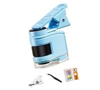 Ensemble de microscope portable pour enfants avec grossissement 10x, 30x, 60x et clip pour smartphone, idéal pour les aventures