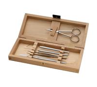 Ensemble de microscope RSG® dans une boîte en bois, 5 pièces, acier inoxydable