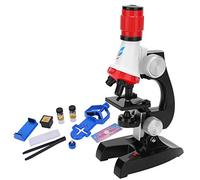 ENSEMBLE DE MICROSCOPE SCIENTIFIQUE ÉDUCATIF POUR ENFANTS POUR DÉBUTANTS 100X-1200X MICROSCOPE BIOLOGIQUE LED Rouge