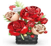 Ensemble de mini blocs de construction de plantes (rose)