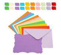 Ensemble de Mini-cartes Vierges et Enveloppes Ondulées | Papier, Écriture Fluide et Adhésif, pour Fêtes, Événements Personnels et Occasions Spéciales