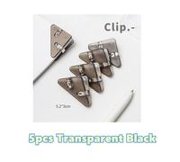 Ensemble De Mini Clips D'angle Transparents Et Solides Pour Documents,Porte-Page Coloré,Pince À Trombone,Fichier,Index,Photo,Bureau,École,5 Pièces - Type 5pcs Clear Black