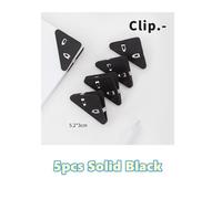 Ensemble De Mini Clips D'angle Transparents Et Solides Pour Documents,Porte-Page Coloré,Pince À Trombone,Fichier,Index,Photo,Bureau,École,5 Pièces - Type 5pcs Solid Black