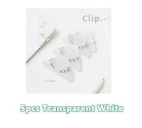 Ensemble De Mini Clips D'angle Transparents Et Solides Pour Documents,Porte-Page Coloré,Pince À Trombone,Fichier,Index,Photo,Bureau,École,5 Pièces - Type 5pcs Clear White