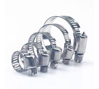 Ensemble de mini colliers de serrage en acier inoxydable, 5 pièces, colliers de serrage réglables for usage automobile, marin et domestique(32-44mm)