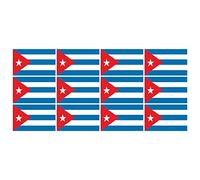 ensemble de mini drapeaux glatt - 50x31mm - autocollant - Cuba - pour le bureau, le modélisme, l'école et la maison - 12 pièces