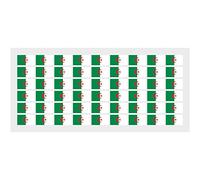 ensemble de mini drapeaux - Pack lisse - 20x12mm - autocollant - Algérie - pour le bureau, le modélisme, l'école et la maison - 54 pièces