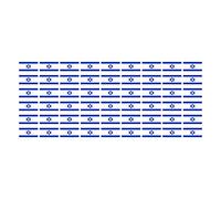 ensemble de mini drapeaux - Pack lisse - 20x12mm - autocollant - Israël -Bannières - modélisme, voiture, bureau, maison, école - 54 Stück