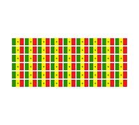 ensemble de mini drapeaux - Pack lisse - 20x12mm - autocollant - Sénégal -Bannières - modélisme, voiture, bureau, maison, école - 54 Stück