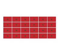 ensemble de mini drapeaux - Pack lisse - 33x20mm - autocollant - Maroc -Bannières - modélisme, voiture, bureau, maison, école - 24 Stück