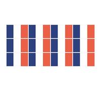 ensemble de mini drapeaux - Pack lisse - 50x31mm - autocollant - La France -Bannières - modélisme, voiture, bureau, maison, école - 12 Stück