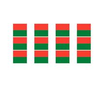 ensemble de mini drapeaux - Pack lisse - 50x31mm - autocollant - Madagascar -Bannières - modélisme, voiture, bureau, maison, école - 12 Stück