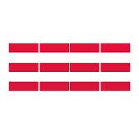ensemble de mini drapeaux - Pack lisse - 50x31mm - autocollant - Pologne -Bannières - modélisme, voiture, bureau, maison, école - 12 Stück