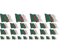 ensemble de mini drapeaux - Pack soufflant - 4x 51x31mm+ 12x 33x20mm + 10x 20x12mm - Algérie - pour le bureau, le modélisme, l'école et la maison - 26 pièces
