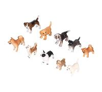 Ensemble de Mini Figurines de Chien, 10 Pièces, Figurines de Chiot Réalistes Peintes à la Main pour Enfants, Jeu et éducation en Plastique PVC (Ensemble de 10 pièces)
